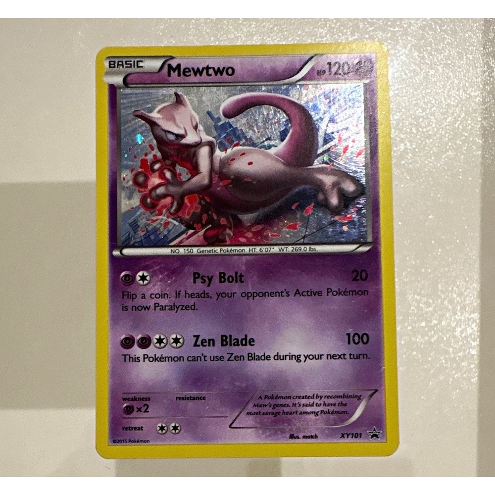 Pokemon Mewtwo XY101 Black Star Promo Holo Rare XY Series 2015 TCG Card NM